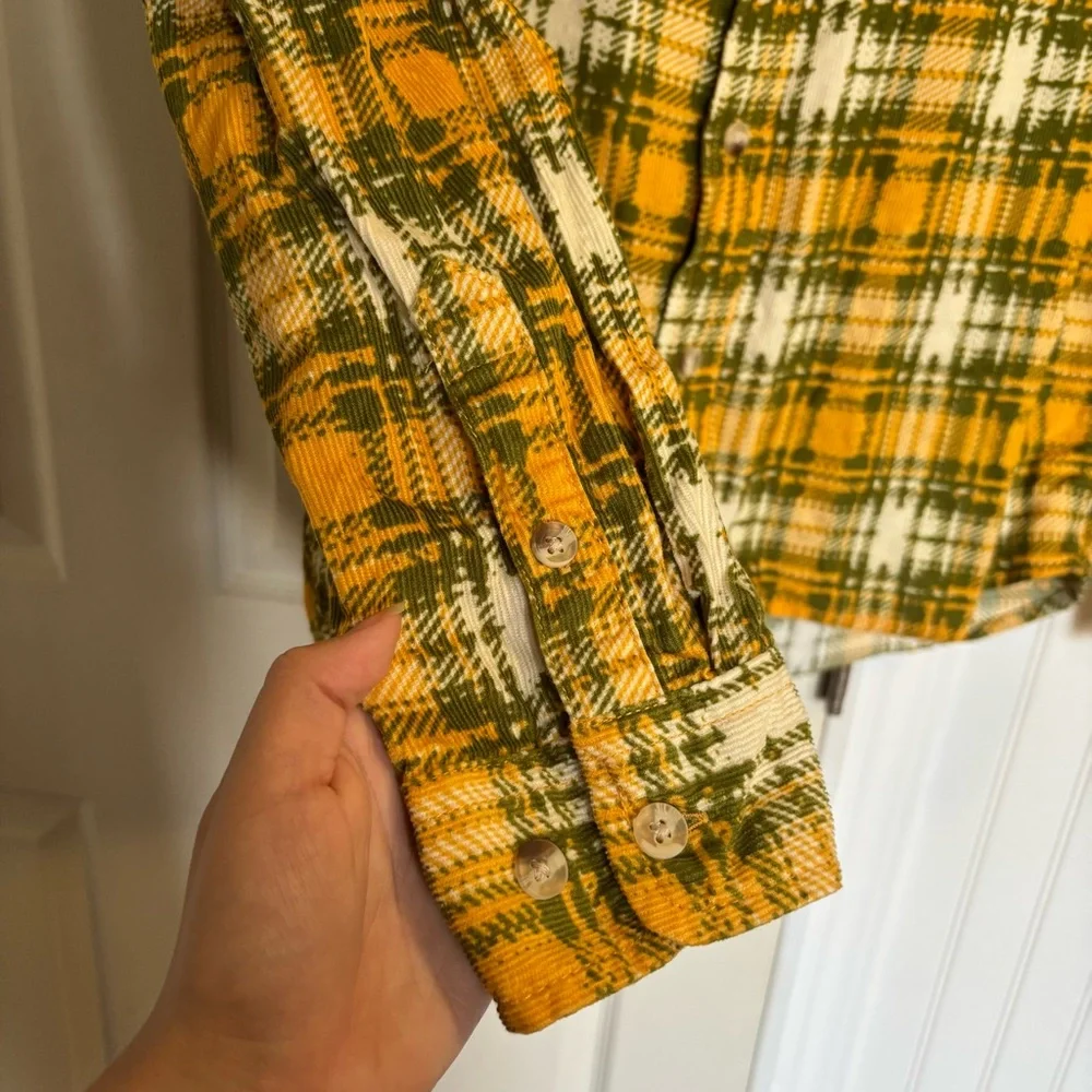 Urban Outfitters BDG Unisex Evan Plaid Cord Corduroy Checkered Shirt